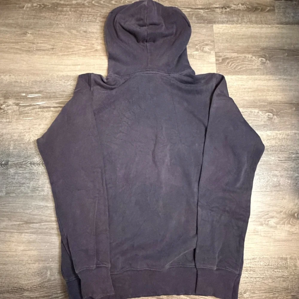 The North Face Mens‎ Small Hoodie Faded Navy Blue Graphic Logo Sweatshirt